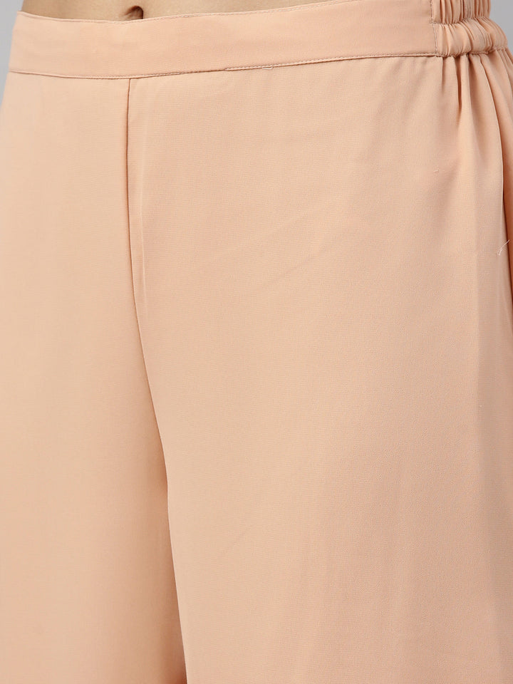 Neerus Pink georgette embroidered anarkali suit set - detail view 5