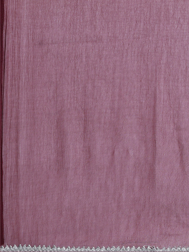 Neerus Maroon silk embroidered anarkali kurta set - detail view 4