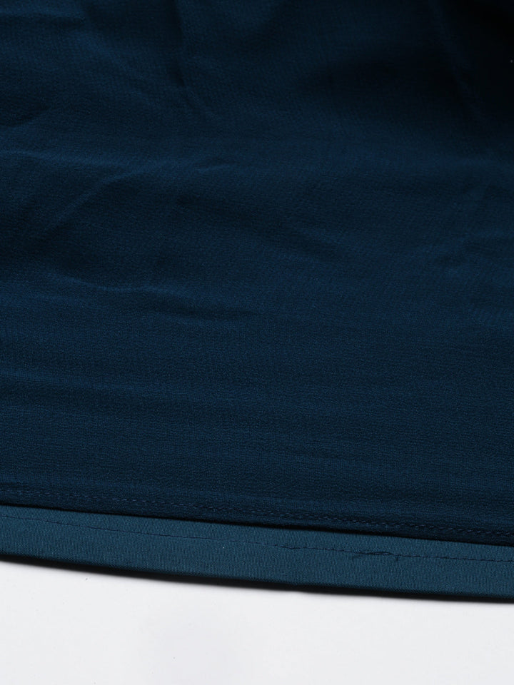 Neerus Green georgette solid kurti - detail view 4