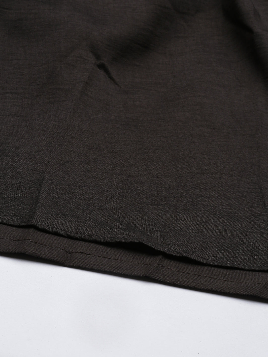 Neerus Black silk kurta for women - detail view 6