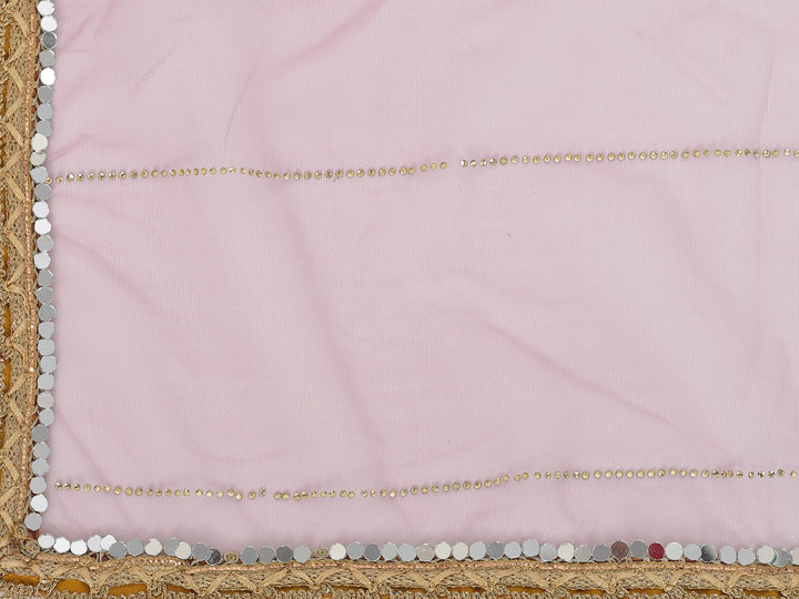 Neerus Maroon georgette embellished kurta set - detail view 4