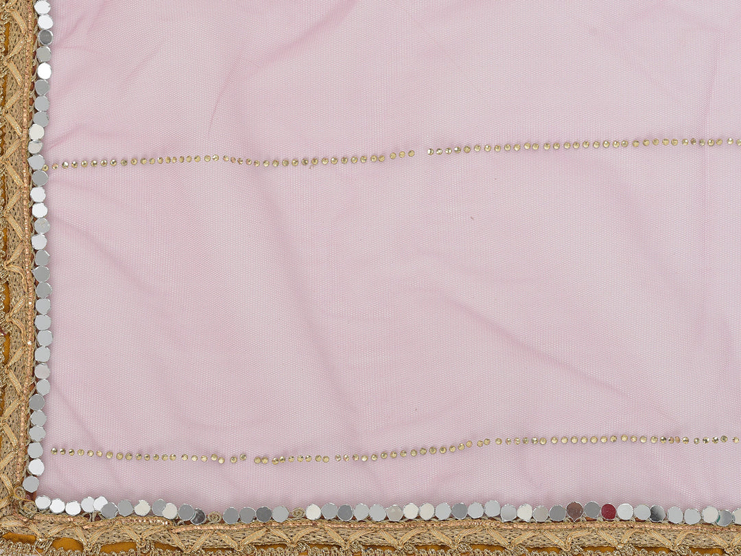 Neerus Maroon georgette embellished kurta set - detail view 12