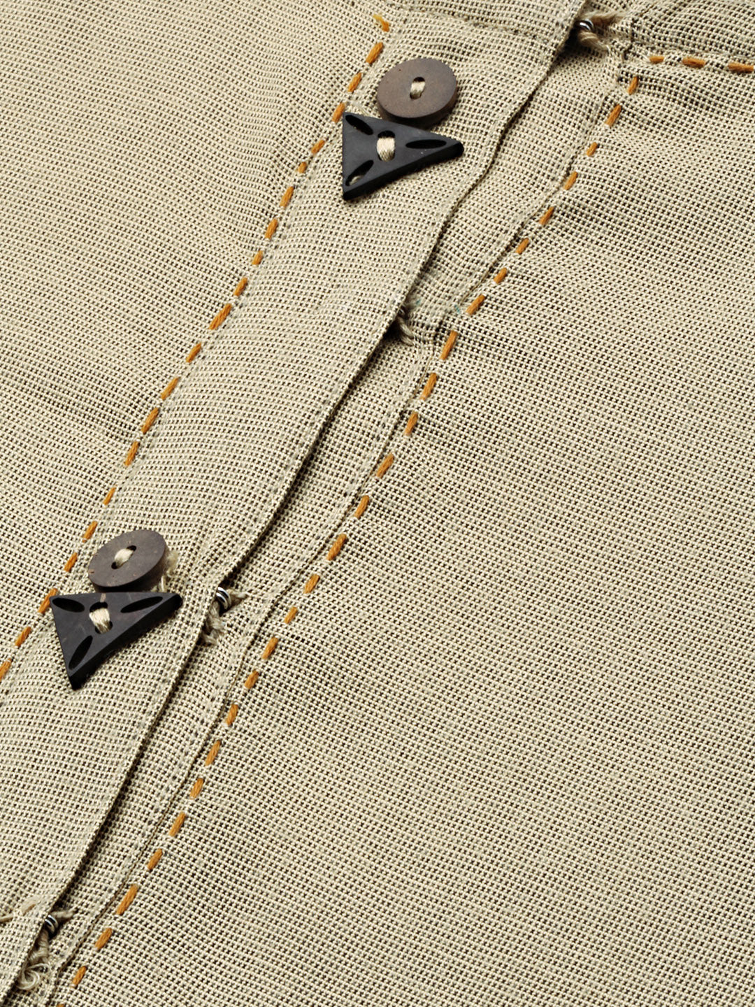 Neerus Beige rayon Anarkali kurta with scarf - back view