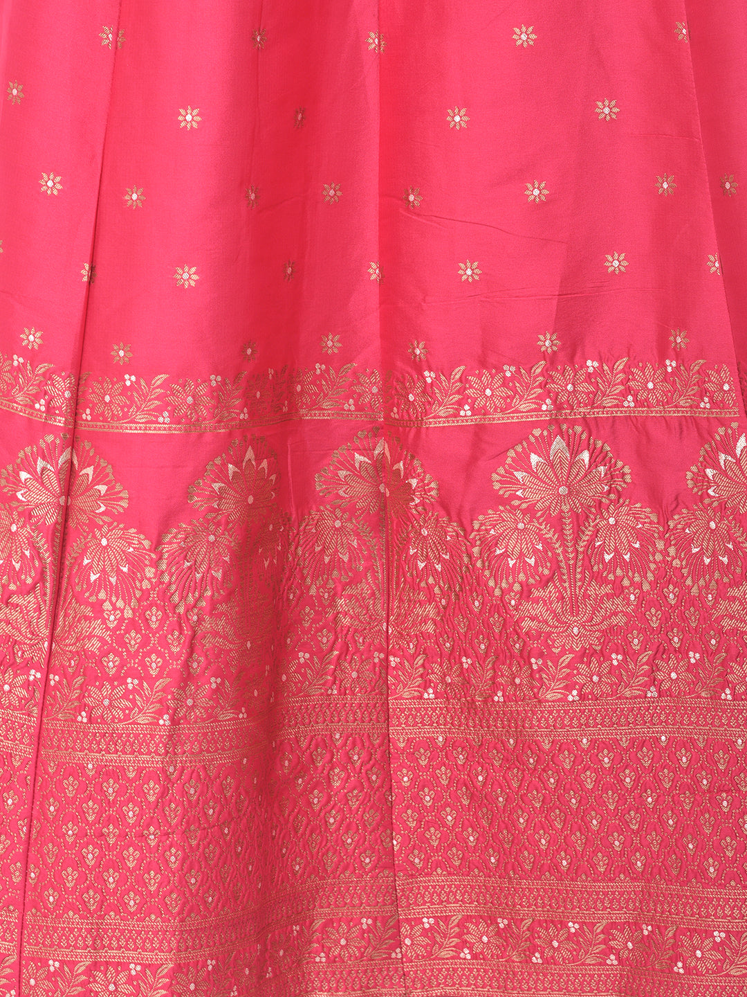 Neerus Pink embellished kurta set with skirt and dupatta - detail view 1