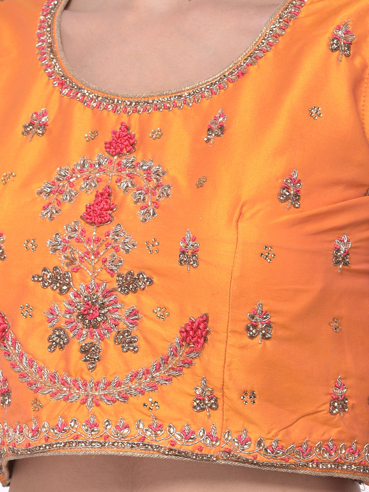 Neerus Multi jacquard zari embellished lehenga set - detail view 1