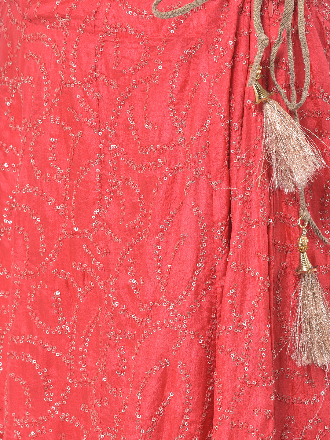 Neerus Multi jacquard zari embellished lehenga set - detail view 2