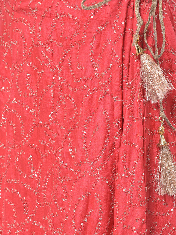 Neerus Multi jacquard zari embellished lehenga set - detail view 2