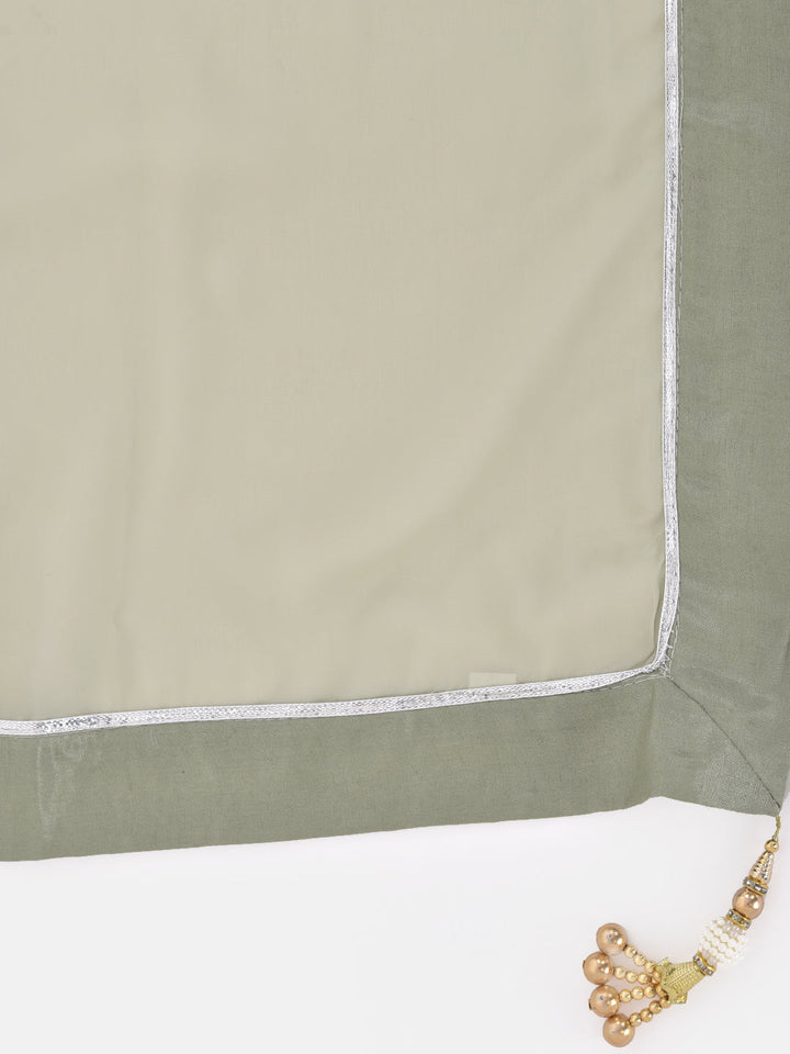 Neerus Green georgette embroidered sharara set - detail view 3