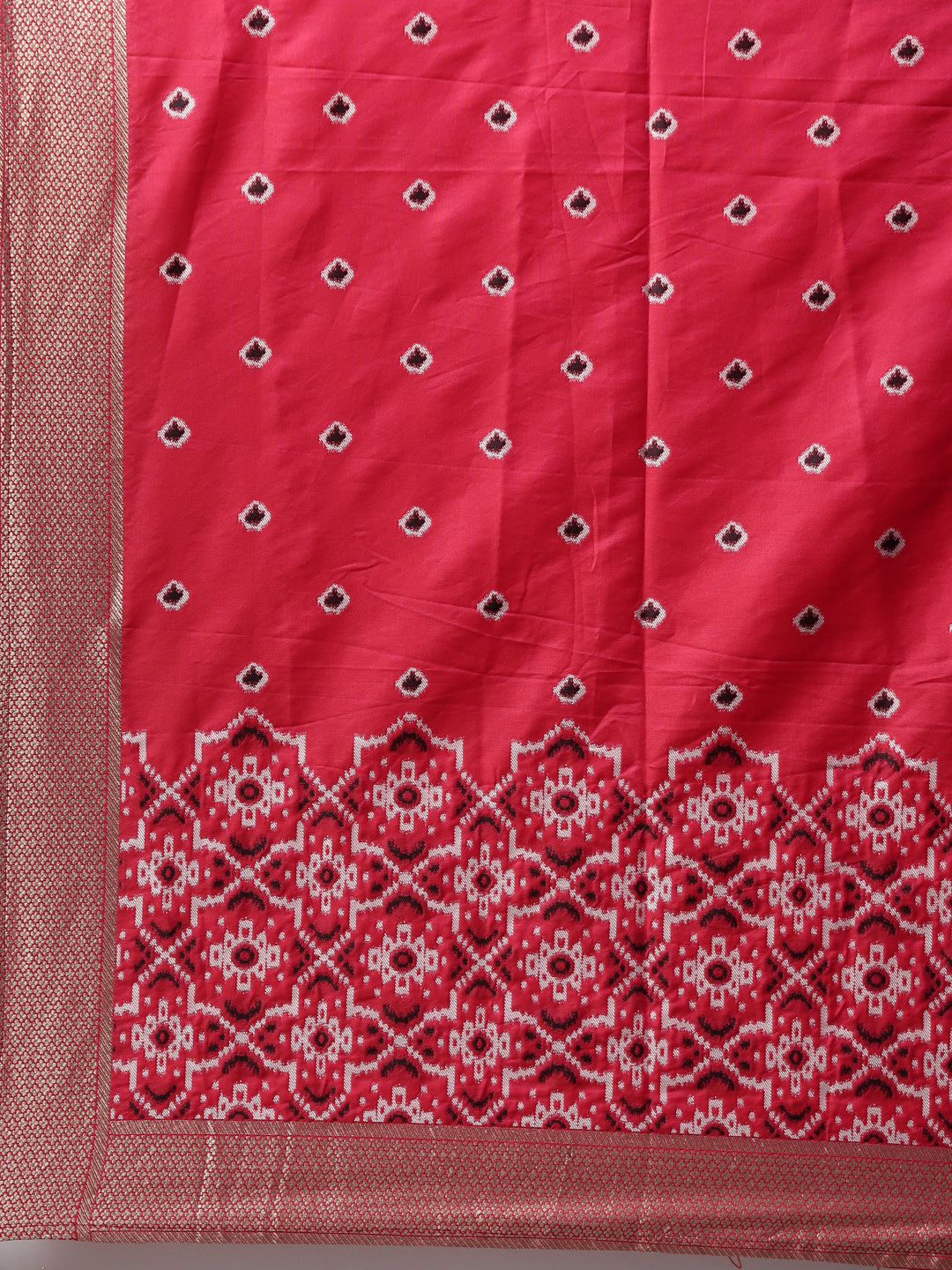 Neerus Black raw silk embroidered anarkali suit set - detail view 6