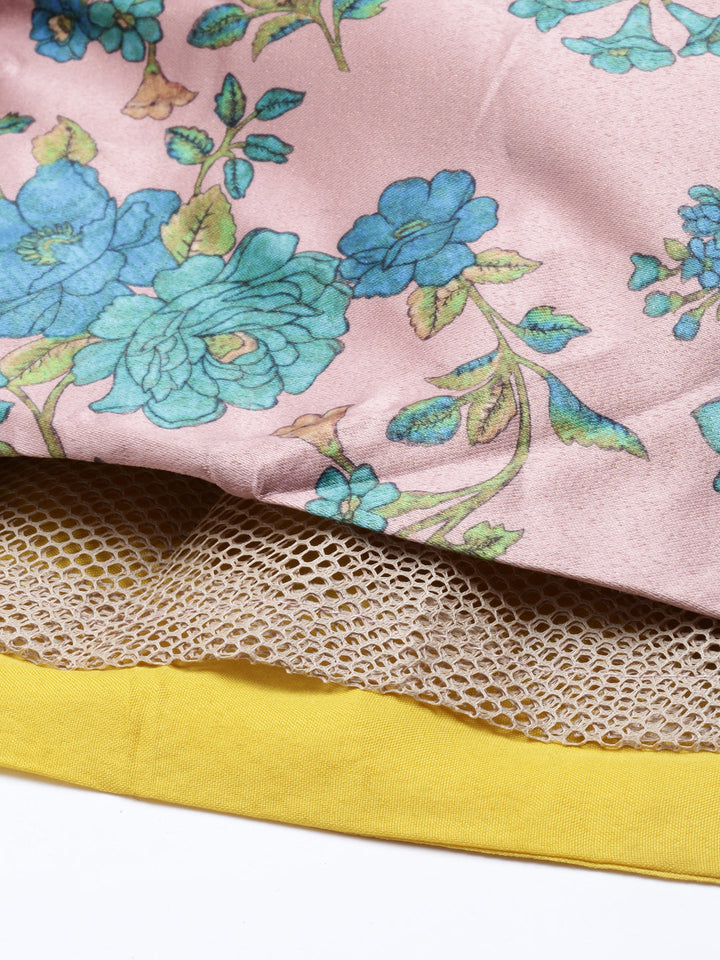 Neerus Yellow Georgette Kurta Set - detail view 6