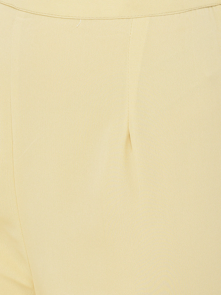 Neerus Beige georgette embroidered anarkali suit set - detail view 7