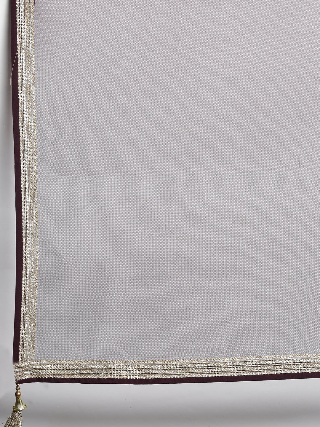 Neerus Maroon silk kurta set - detail view 6