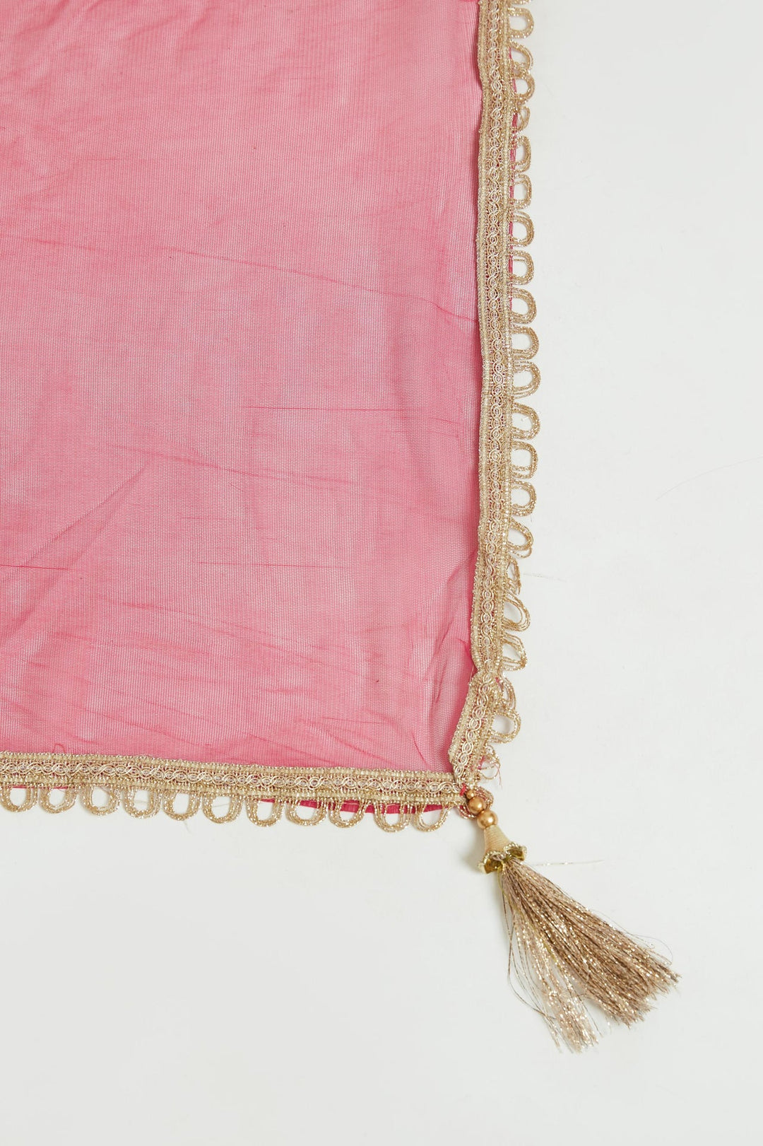 Neerus Pink georgette embroidered suit set - detail view 1