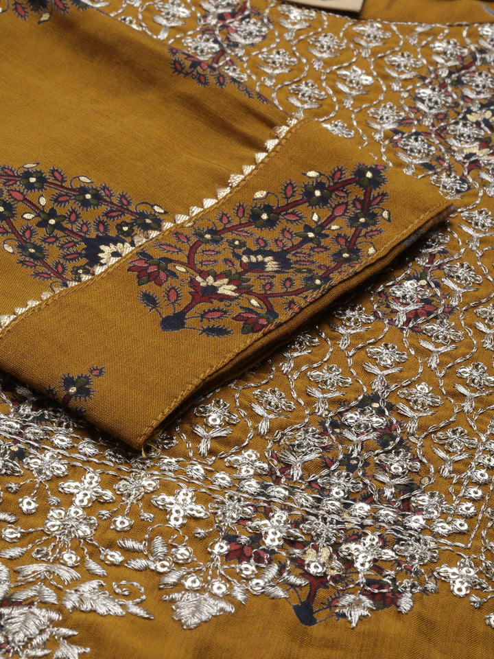 Neerus Gold modal printed kurta set - detail view 13