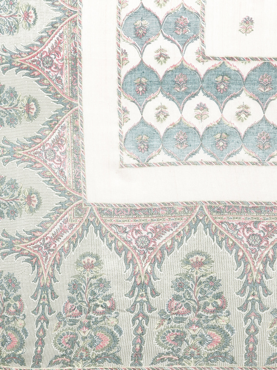 Neerus White cotton embroidered kurta set - detail view 4