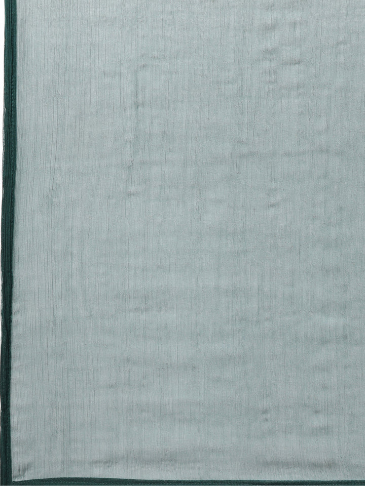 Neerus Green printed floral suit set - detail view 4