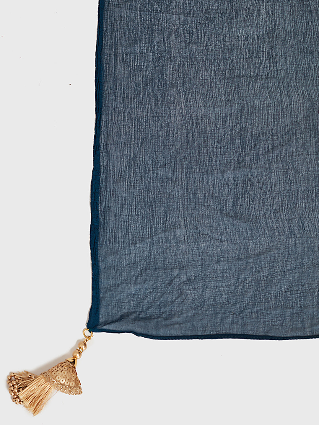 Neerus Blue embellished kurta set with skirt and dupatta - detail view 3