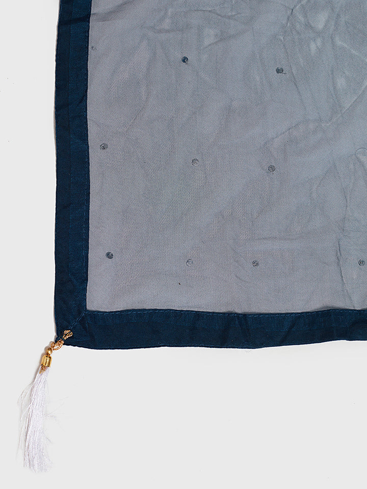 Neerus Blue Georgette Printed Anarkali Suit Set - detail view 2