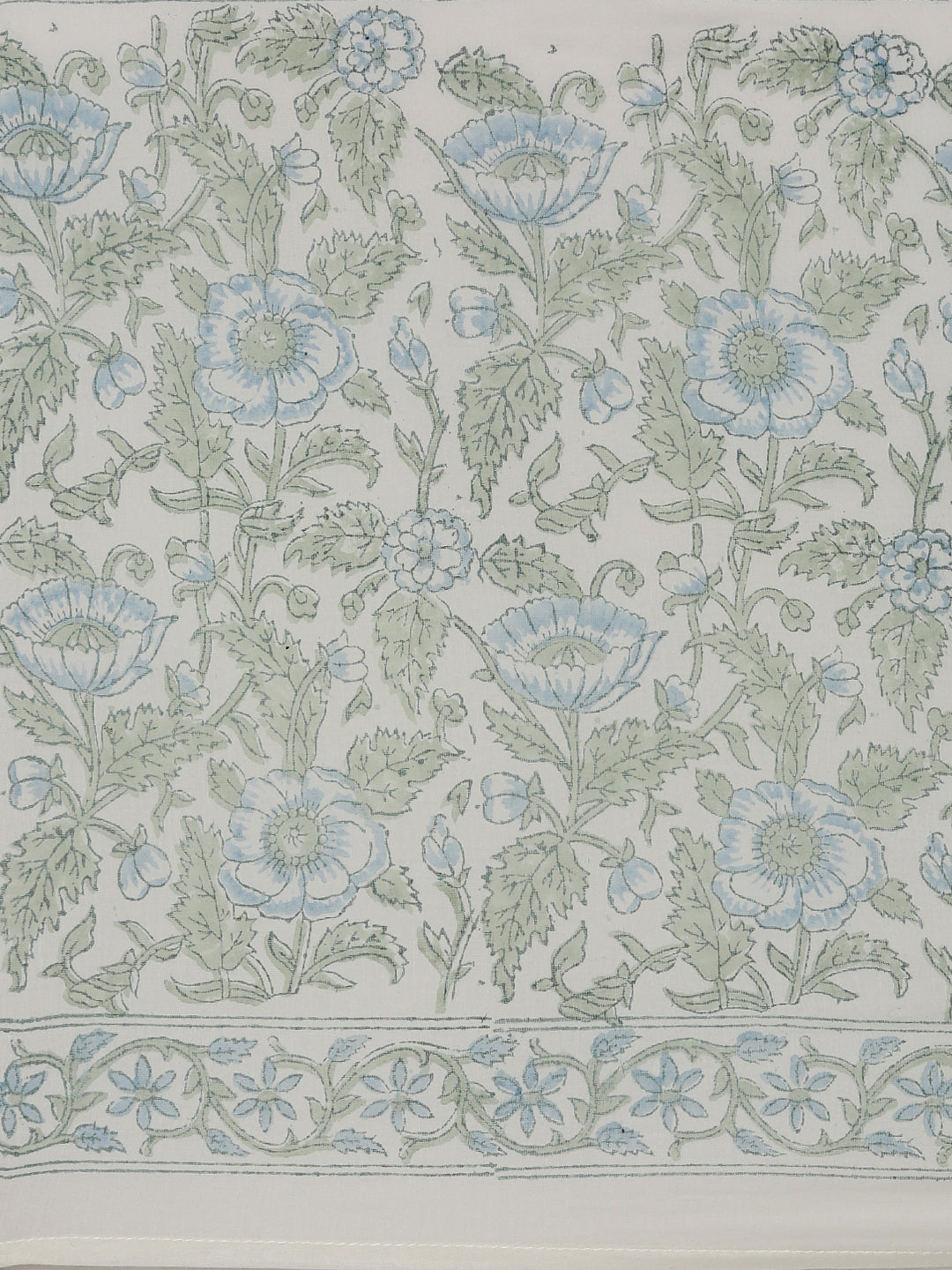 Neerus Green cotton printed kurta set - detail view 4