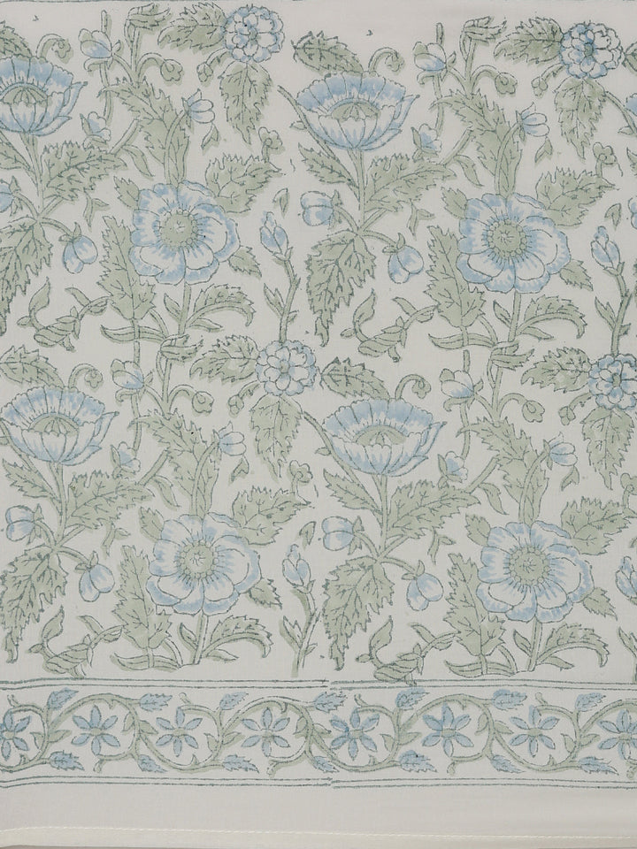 Neerus Green cotton printed kurta set - detail view 4