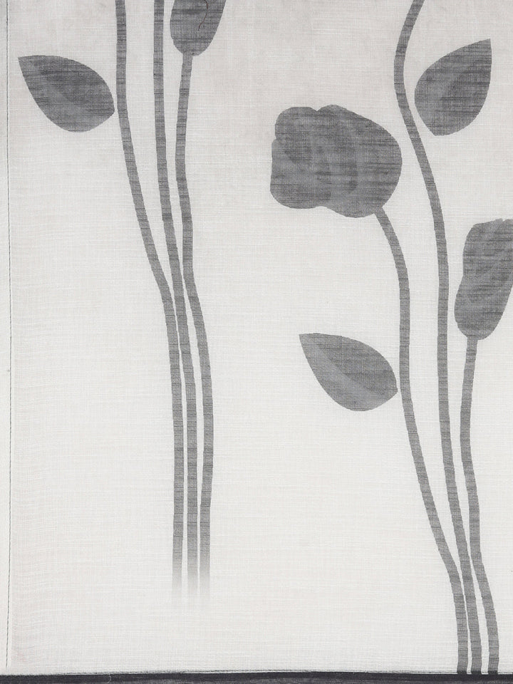 Neerus Off White Solid Straight Kurta and Trousers With Dupatta