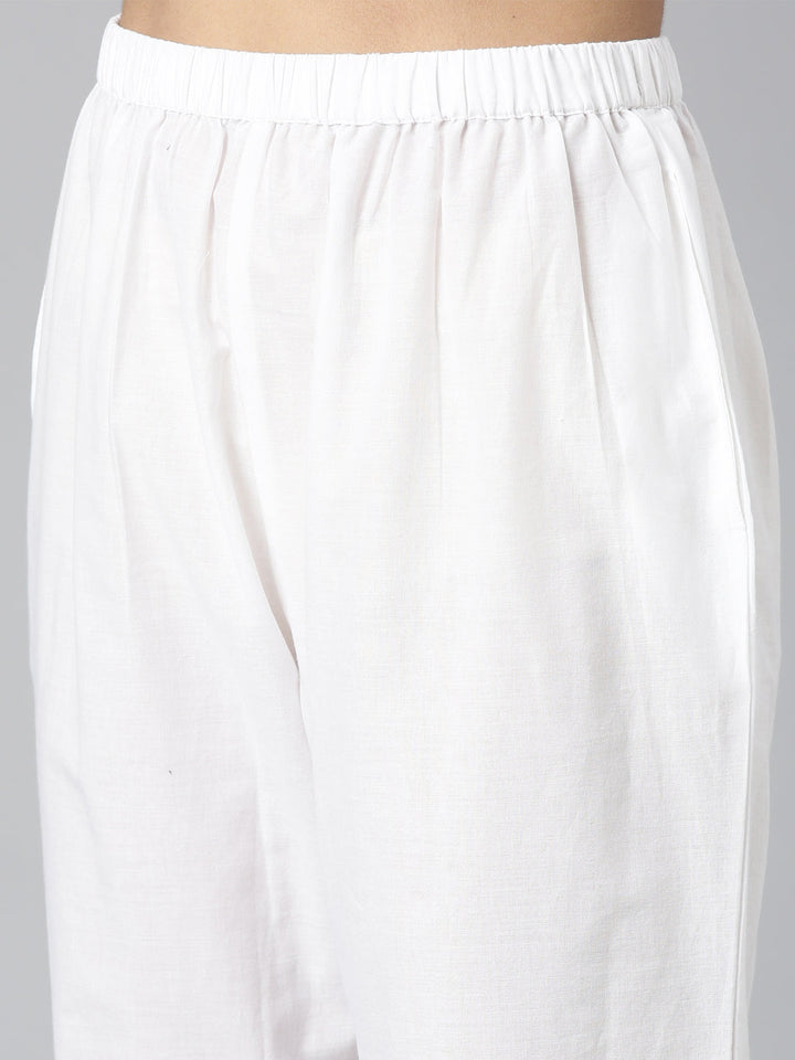 Neerus White Chikankari Suit Set - detail view 3