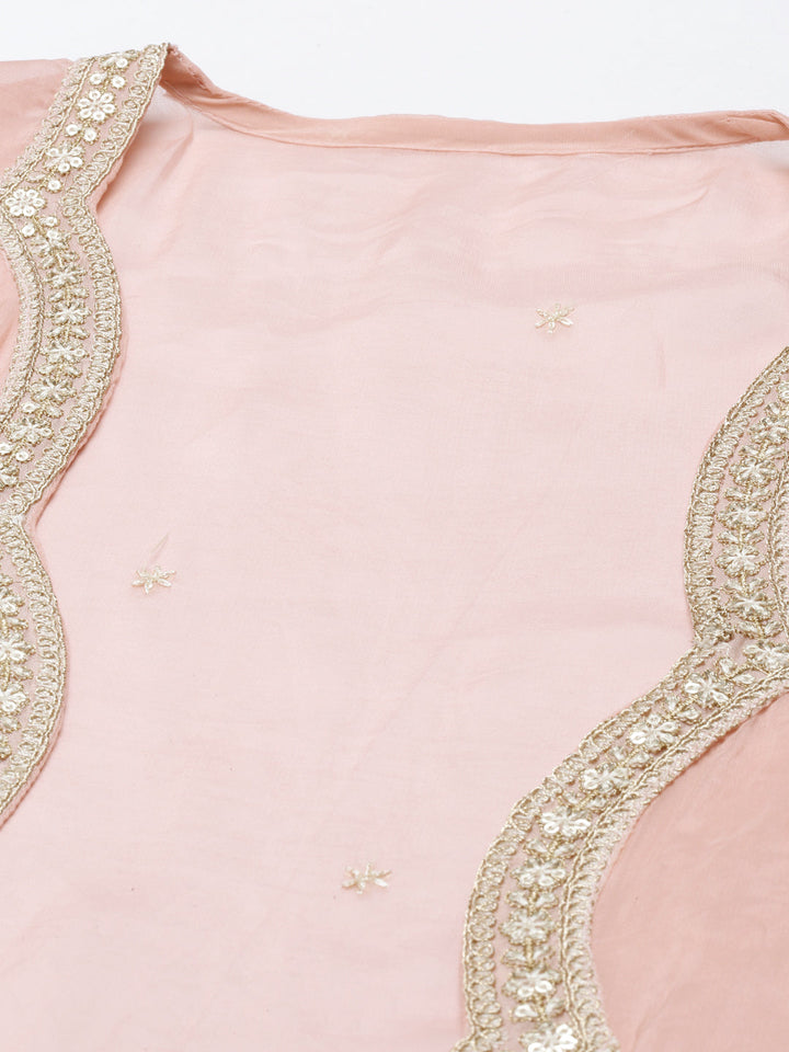 Neerus Pink organza embellished suit set - detail view 1