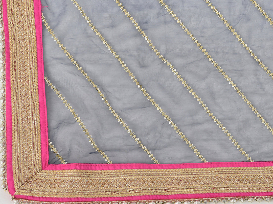Neerus Blue Banarasi woven sharara set - detail view 3