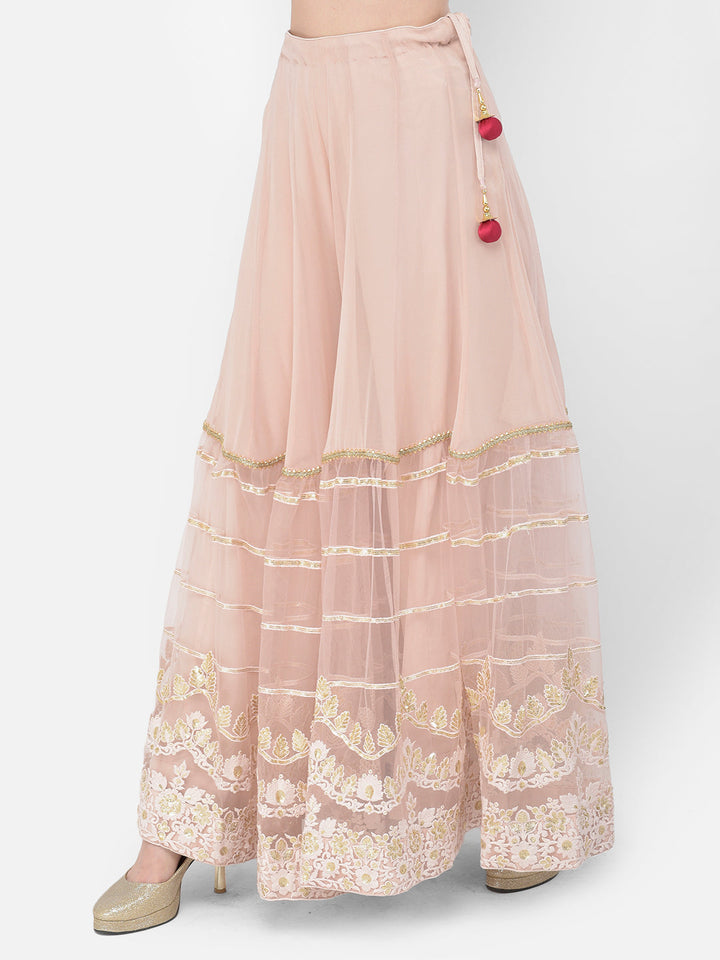 Neerus Grey georgette embroidered suit set - detail view 5
