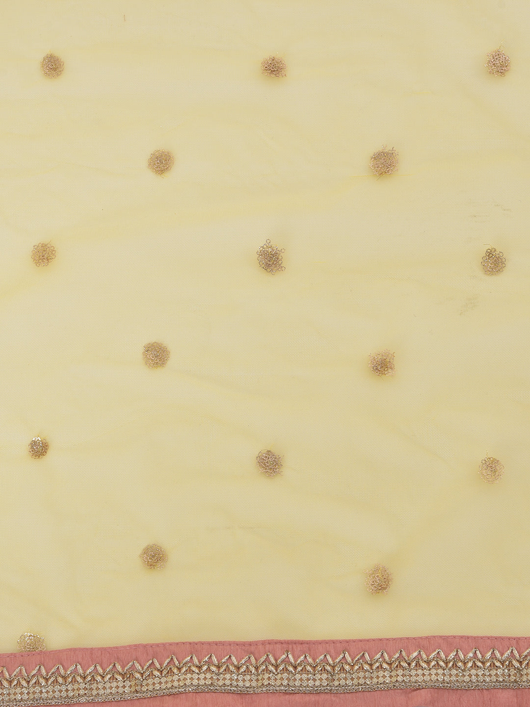 Neerus Yellow Georgette Embroidered Sharara Set - detail view 3