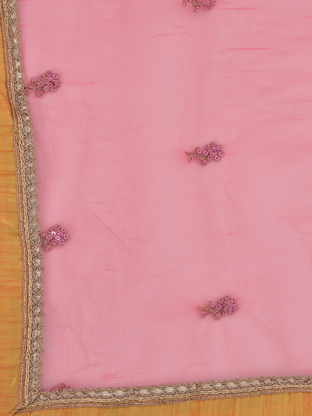 Neerus Yellow Georgette Embroidered Sharara Set - detail view 2