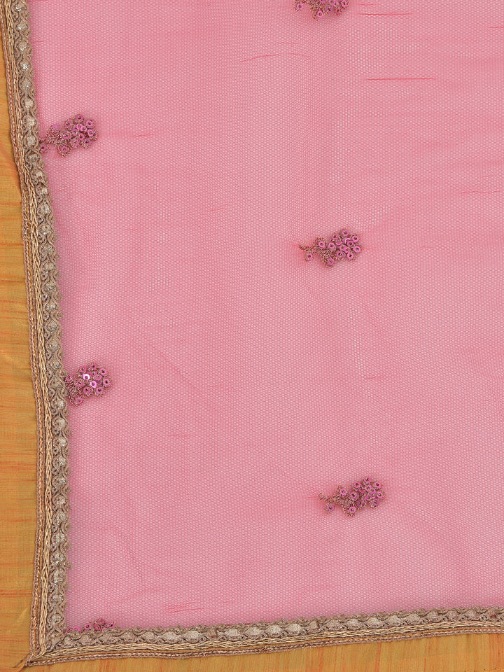 Neerus Yellow Georgette Embroidered Sharara Set - detail view 2