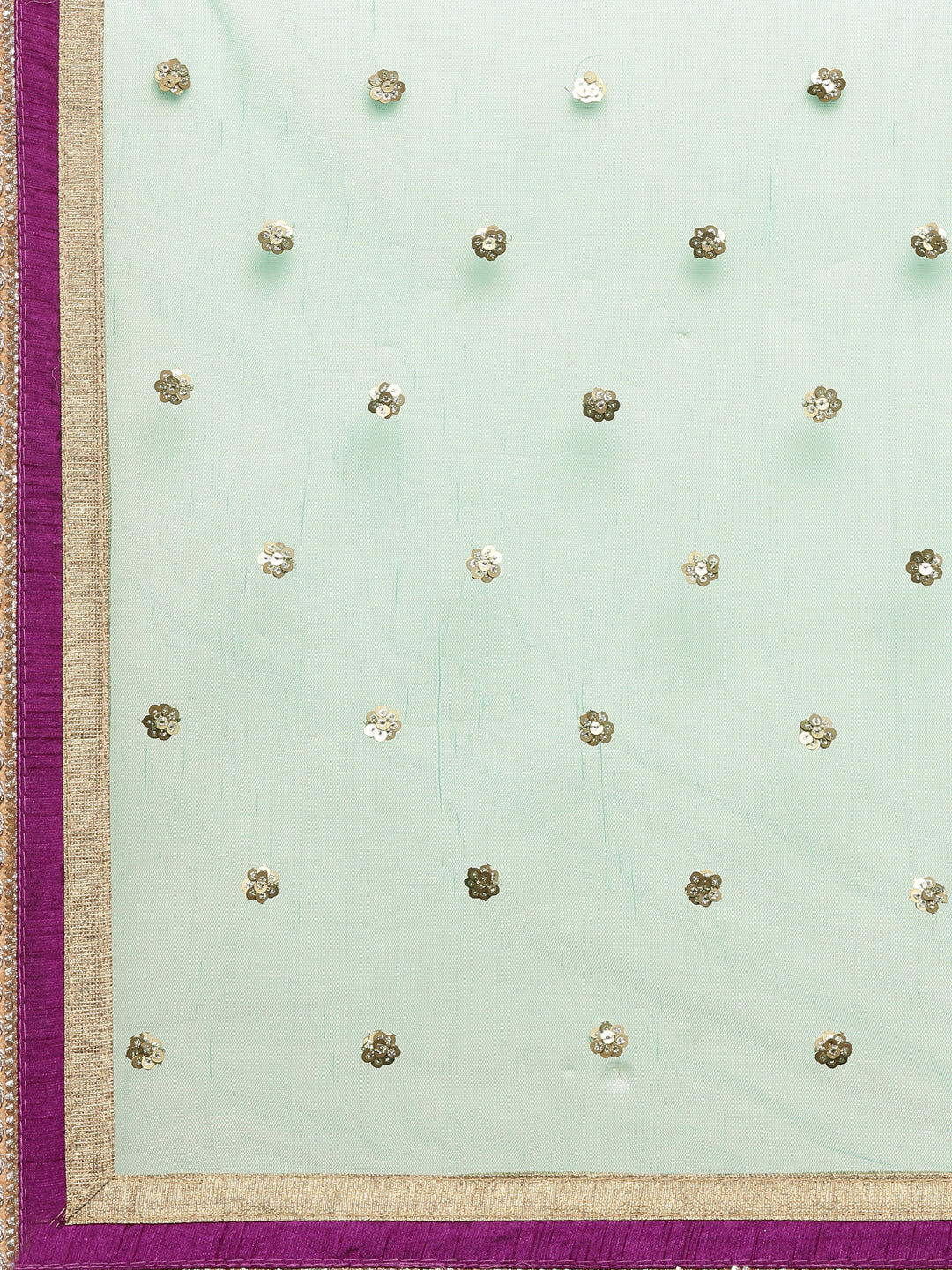 Neerus Purple Banarasi woven lehenga set - detail view 4
