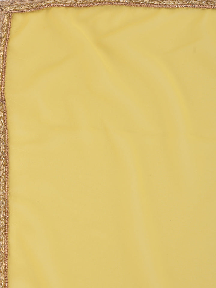 Neerus Yellow georgette embroidered sharara set - detail view 3