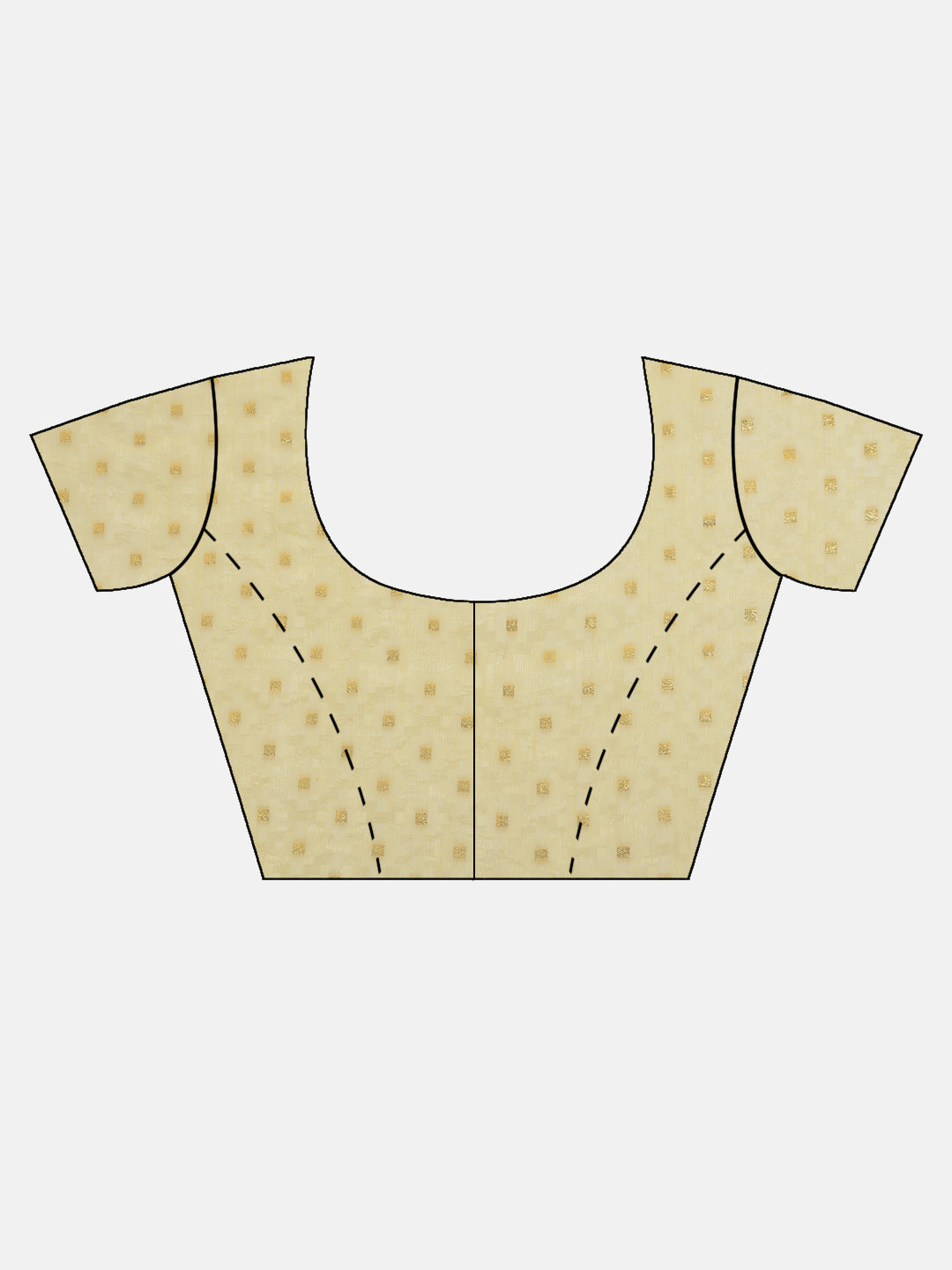 Neerus Yellow printed saree with blouse piece - detail view 2