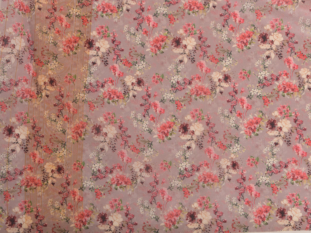 Neerus Pink Raw Silk Woven Saree - detail view 5