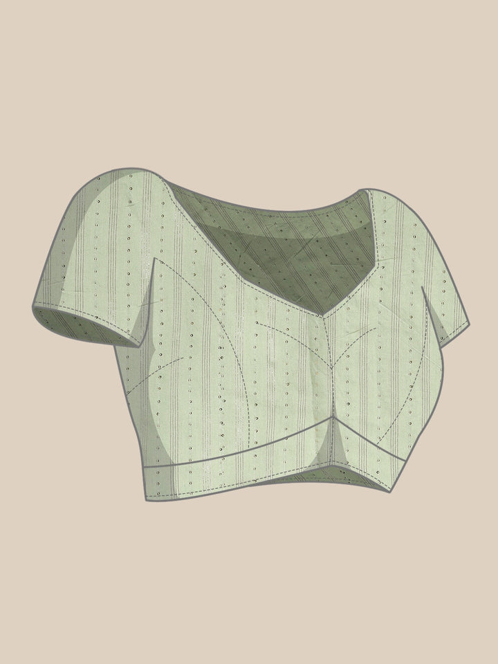 Neerus Green Organza Embellished Saree - detail view 2
