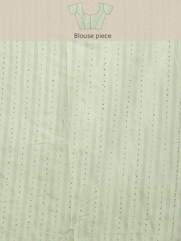 Neerus Green Organza Embellished Saree - detail view 3