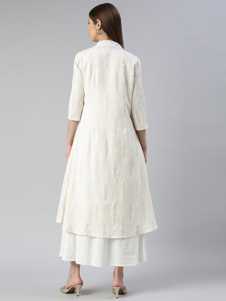 Neerus Beige solid maxi dress - side view