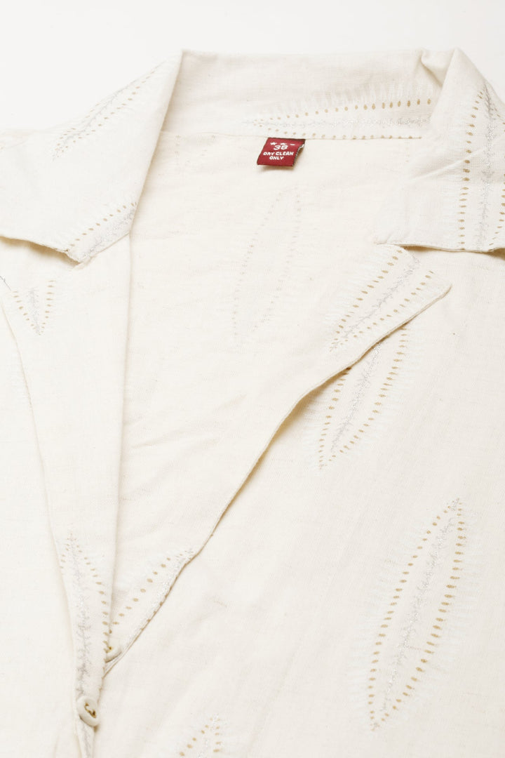 Neerus Beige solid maxi dress - detail view 2