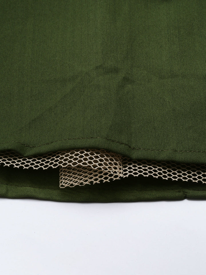 Neerus Mehadi Green Color Georgette Fabric Suit Set