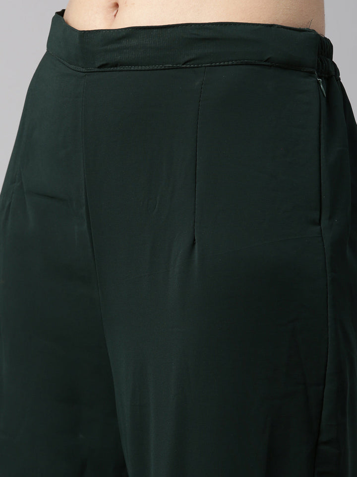 Neerus Green georgette printed kurta set - detail view 2