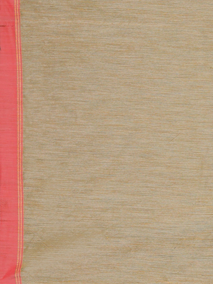 Neerus Beige Chanderi woven saree - detail view 3