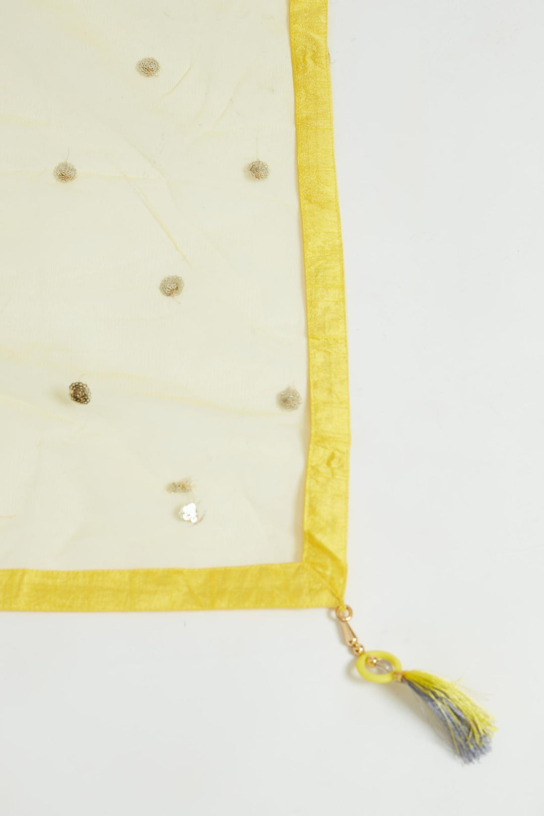 Neerus Yellow georgette embellished lehenga choli set - detail view 4