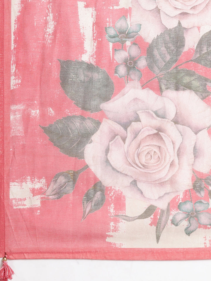 Neerus Pink shantoon printed suit set - detail view 5