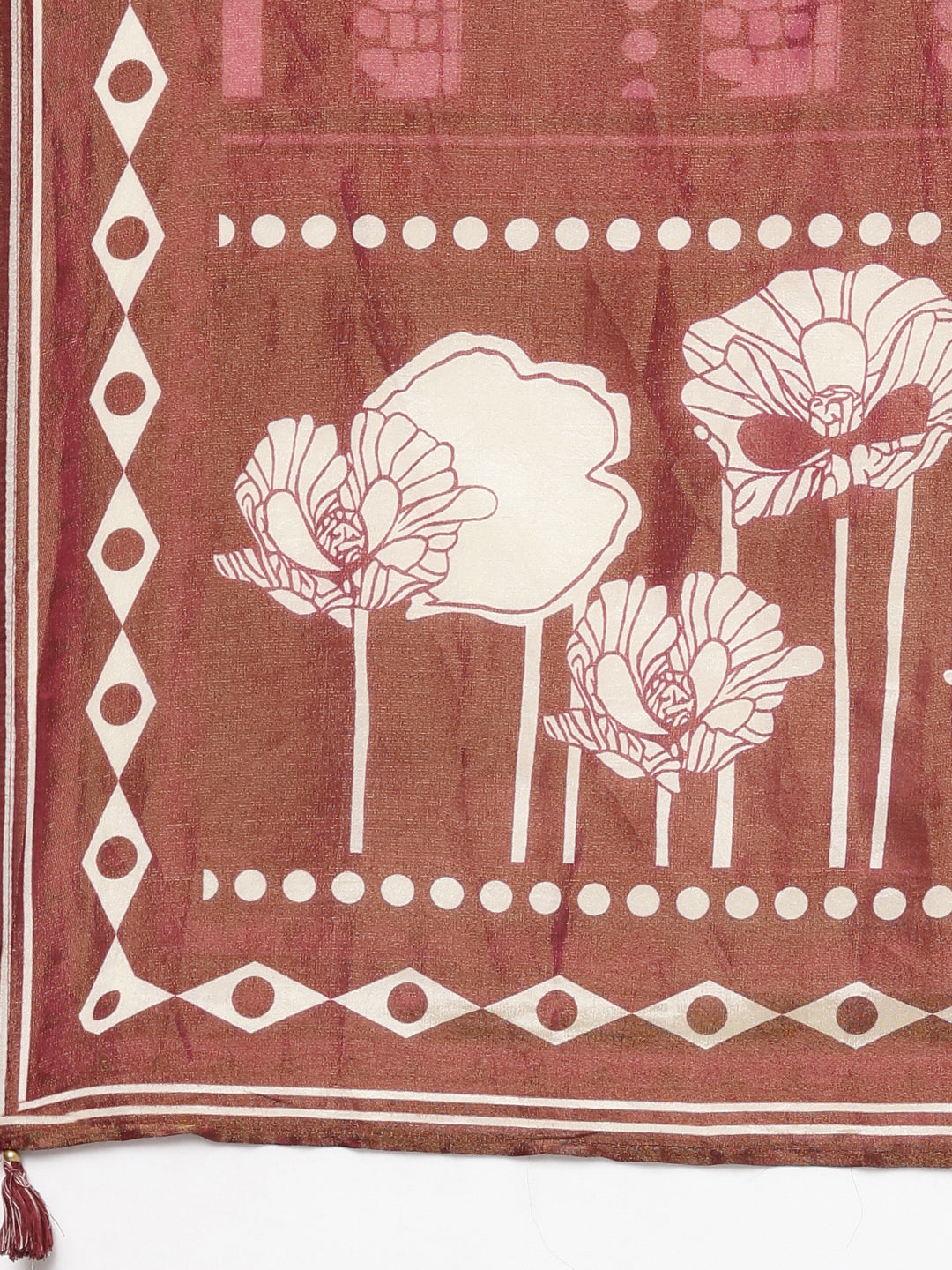Neerus Orange tissue printed suit set - detail view 5
