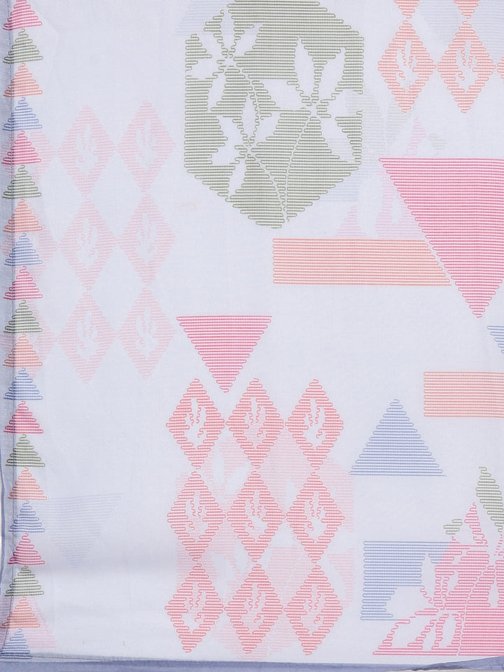 Neerus Lavender Solid Straight Kurta and Trousers With Dupatta