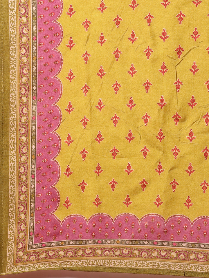 Multi color Muslin digital printed Three piece suit set