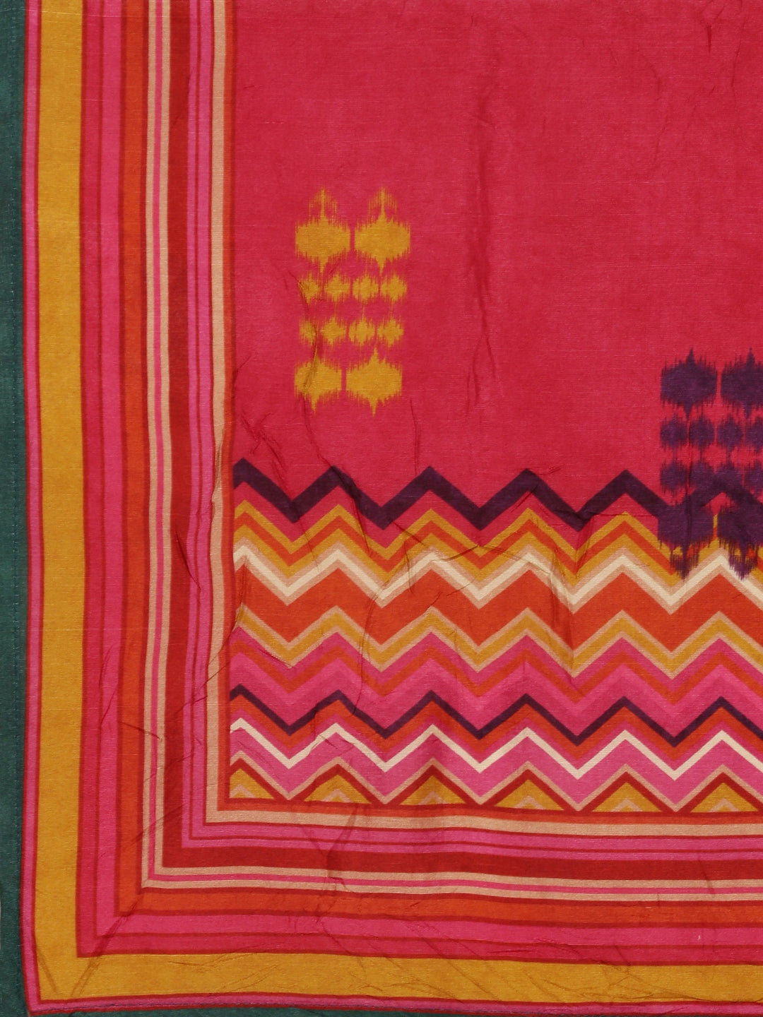 Neerus Pink silk straight suit set - detail view 4