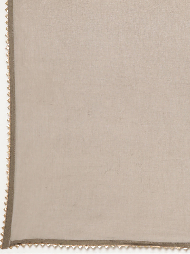 Neerus Brown printed floral suit set - detail view 4